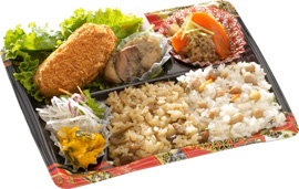 隅田川弁当 甘エビのクリームコロッケ弁当